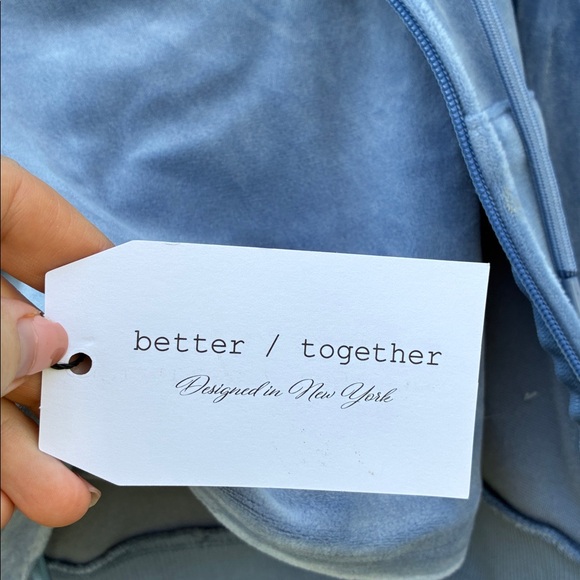 Better Together Blue Velour Tracksuit Three Piece Set - Picture 9 of 10